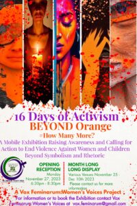 16 days of activism event poster
