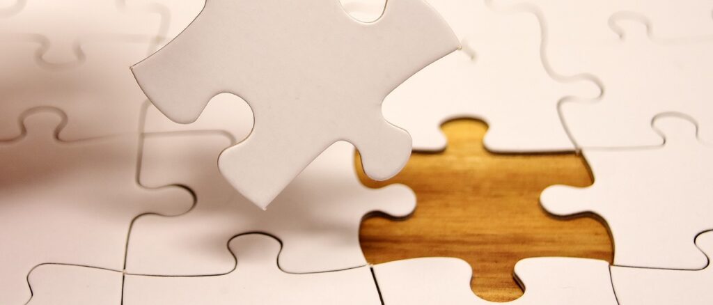 Jigsaw piece showing how to create a solution